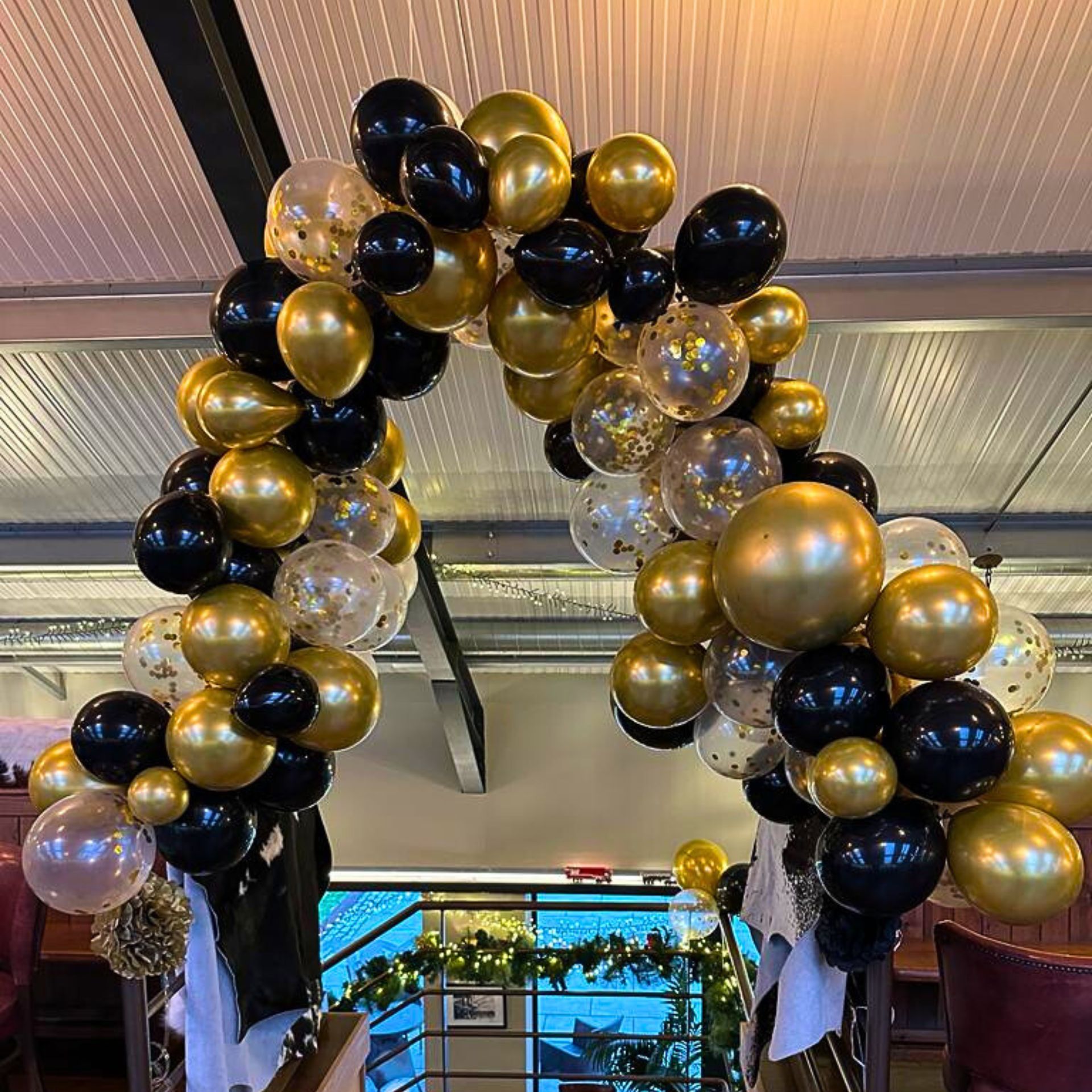 A balloon arch for a party